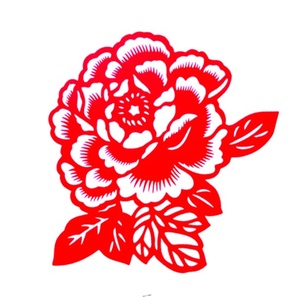 红牡丹花镂空剪纸墙贴不干胶贴纸玻璃门j贴装饰画刻纸大号窗花防