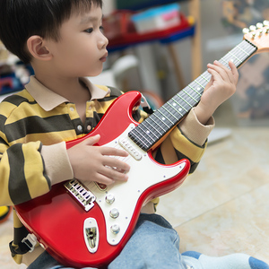 儿童摇滚音乐电吉他乐器玩具弹奏尤克里里电动宝宝玩具3-5岁礼物