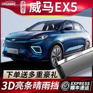 2022款威马EX5-Z晴雨挡改装专用威马EX5汽车防雨条车窗雨眉遮雨板