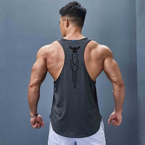 2021撸铁狼运动背心男健身速干潮吸汗窄背健美工字跑步弹力透气宽