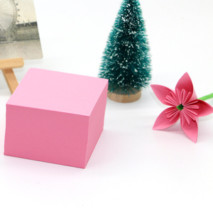 正方形7厘米粉色樱花手工折纸纯彩色儿童益智千纸鹤爱心叠纸卡纸