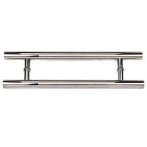 门拉手不锈门推拉大门木中把手加e厚有框白钢门圆管钢式大拉手