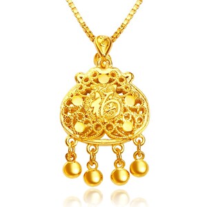 老凤祥黄金吊坠锁