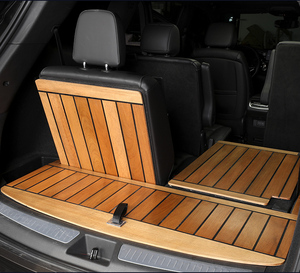 新款荣威imax8游艇木尾箱商务车实木汽车用品改装饰柚木后备箱垫