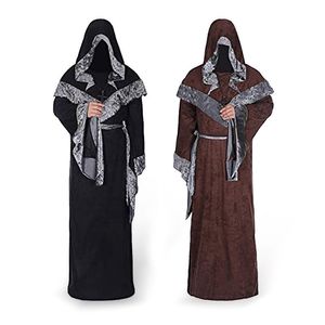 万圣节cosplay服装 连帽长袍斗篷 巫婆巫师金丝绒披风 舞台表演服