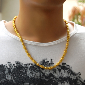 周大福焕美18k金999黄金项链男女龙头链首饰圆珠链经典时尚饰品