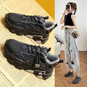 春达老爹鞋ins潮女鞋子2021年新款秋季百搭爆款秋冬季加绒休闲运