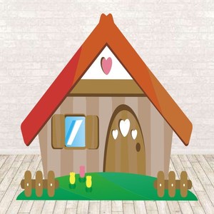 定制kt板校园可开门小猪房子城堡幼儿园儿童舞台话剧表演布景道具