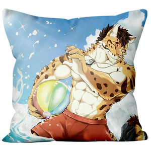 家有大猫周边抱枕兽m人furry林虎爷云豹李克劳动漫等身长条枕头被
