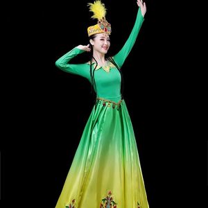 2024新款新疆舞蹈演出服装女少数民族表演服饰成人维吾尔族大摆裙