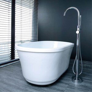 grohe德国高仪欧式黄铜落地式浴缸冷热水龙头木桶立柱盆独立淋浴