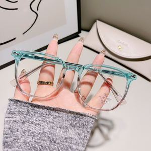 gm大黑框近视眼镜框女可配有度数防蓝光黑色透明网红素颜神器眼睛