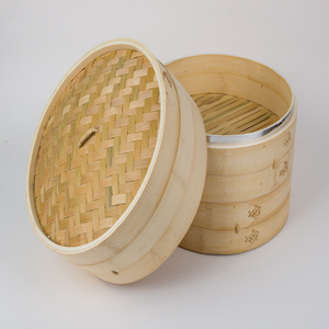 竹制蒸笼家用手工加高加深蒸格竹子编蒸架商用 蒸小笼包屉30厘米