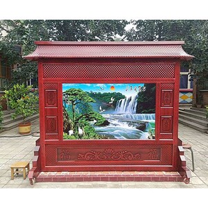 上新农村入户影壁铁艺影壁墙画移动移动墙布墙纸墙裙铁艺山水画影