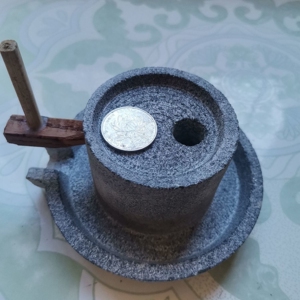 石磨小型家用迷你老式手工摇旋转豆腐豆浆米粉机石磨盘天然青麻石