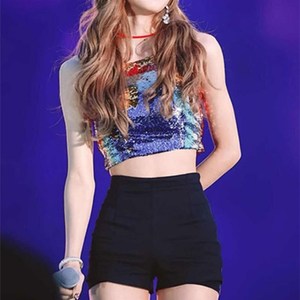 ilisa同款舞台服装jazz女团打底裤子爵士ds热t裤钢管跳舞蹈高腰短