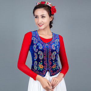 新疆舞服装女马甲背心