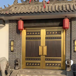 仿真铜大门子母门