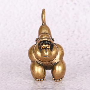 【巨茂】个性实心黄铜猩猩钥匙扣可爱动物挂件创意礼物钥匙小礼品