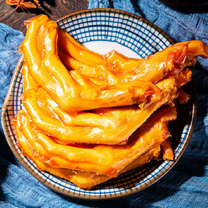 210人付款天猫俩口子脆皮鸭掌零食小吃 休闲食品卤味