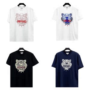 国内现货2020春夏新品刺绣虎头t恤男女纯棉圆领宽松kenzo短袖字母