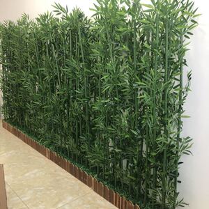 仿真竹子隔断室外竹竿庭院围墙围栏室内装饰禅意入户会所商场屏风