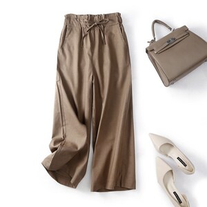 棉麻世家铺品牌折扣店商场专柜撤柜女装尾货清仓春秋款棉麻阔腿裤