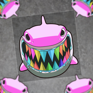 摩托车鲨鱼贴纸