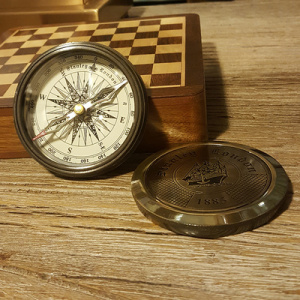 印度进口黄铜纯铜加勒比海盗 指南针杰克船长户外罗盘便携式专业
