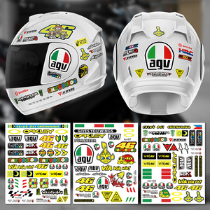 AGV Rossi罗西头盔贴纸46号摩托车贴纸防水创意贴花改装赛车贴纸