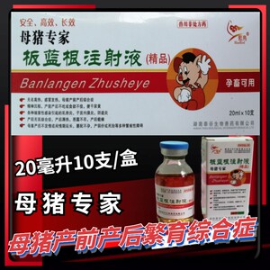 母猪专家 兽药兽用板蓝根注射液专治产前产后不吃高烧乳房炎