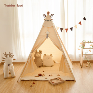 TenderBud新款儿童帐篷室内印第安宝宝公主游戏屋纯棉家用小房子