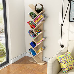 【德邦24小时发货】夯夯小木匠小学生实木书架落地简易书架创意多