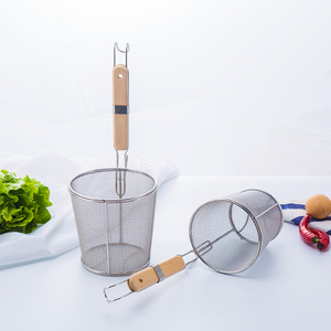 不锈钢漏勺麻辣烫漏菜煮面篓子漏网漏面j漏斗烫勺粉篱过滤网大捞