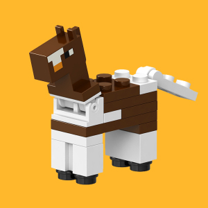 兼容乐高我的世界家禽动物b038马e亲子拼装积木人仔男孩子益智玩m