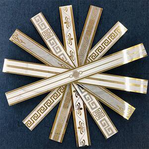 腰线瓷砖 卫生间厨房现代简约客厅背景墙线条墙砖腰线烫金745x800