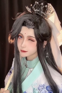 [大又又]古风装汉服cos造型假发天官赐福 风师娘娘师青玄cos假发