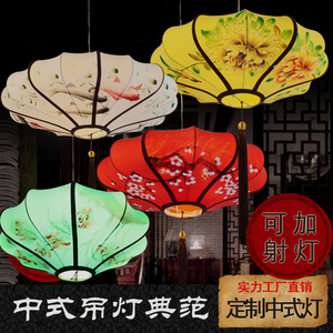 新中式国潮吊灯中国风酒店餐厅灯具走廊火锅店装饰灯笼茶楼仿古灯