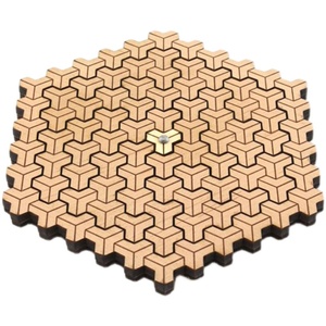 埃舍尔立方体puzzle木质十级难度拼图高智商烧脑益智成人儿童玩具