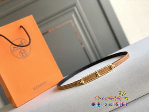 代购 爱马仕/hermes 新款猪鼻子金扣腰带13mm荔枝纹女士皮带