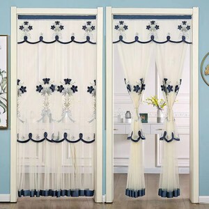 长安尹沐淅日用品商行的小店免打孔蕾丝门帘隔断帘夏季家用卧室卫