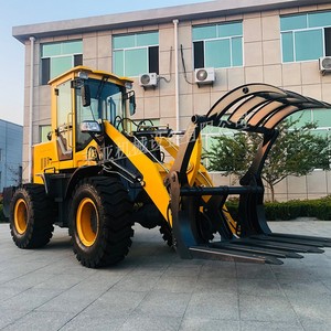 铲车装载机四驱柴油全新抓木机抓草机抓车明宇20小型30养殖场废品