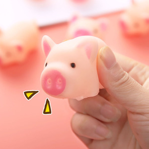 泄用猪猪解e压玩偶l萌可发会叫小解捏捏猪发声玩具乐压爱实猪日用