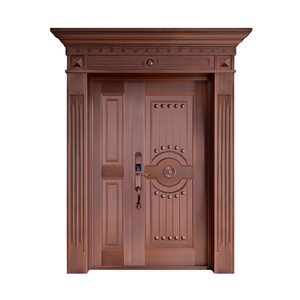 铜门定制别墅大门对开门进户门纯铜真k铜四开子母入户铜大门.