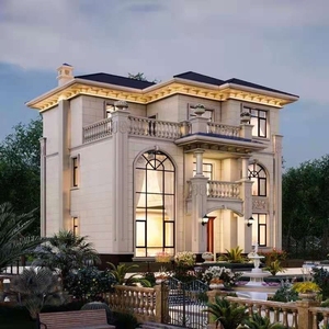 新农村自建房 四层豪华欧式别墅设计图纸三层半 465元