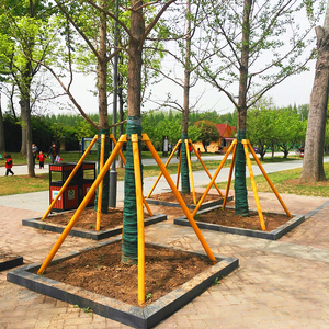 树木支撑架大树防撑架固定器塑料套杯绑带行道树木棍大木树支风