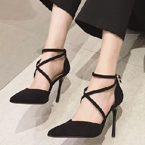 绑带高跟鞋女春季性感