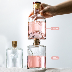 酒瓶英国kilner家用可叠加双层空h瓶子装果酒葡萄酒玻璃瓶密封罐