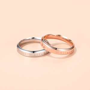 dasill wellucktion正品dw戒指情侣一对素圈男女对戒玫瑰金尾戒