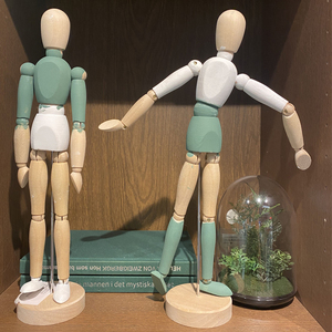 木人吉特达木人人偶木头人装饰摆件模型关节模型摆件木偶